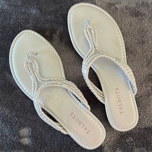 Talbots Silver Sandals